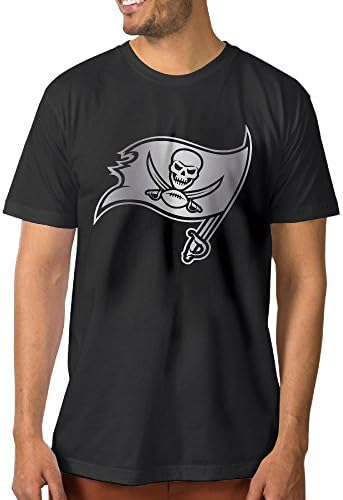 MTSHIQD Men's Tampa Bay Buccaneers Platinum Logo T-shirt - Black