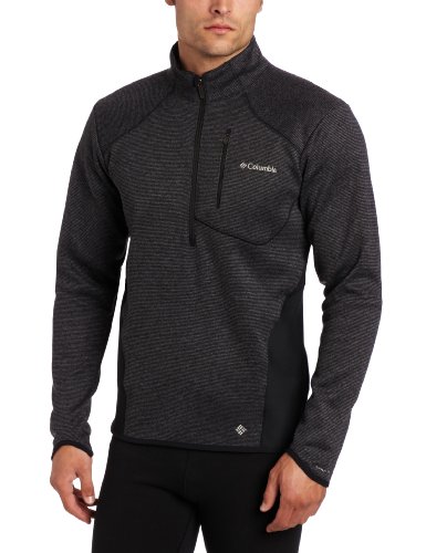 Columbia Men's Cuerpo Thermo 1/2 Zip Shirt, Black, XX-Large On Sale
