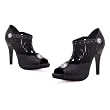 4 Inch Sexy Shoes Flapper Costume Shoes T Strap Flapper Shoes Black