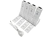 New Charger Dock + 4 x Battery for Nintendo Wii Remote