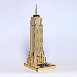 WAYCOM 3D Holz Empire State Building Jigsaw Puzzle - 3D-Puzzle, Sensor-Licht, Sonnenuntergang Licht-Up, 3D-Holz-Spielzeug-Gebäudemodell Assembled 3D Puzzle DIY Handbuch(Empire State Building) -