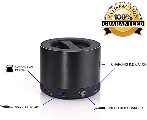 Best Wireless Bluetooth Speaker Portable Mp3 Player For Mobile Devices &amp; Cell Phones-Durable, Stylish &amp; Easy To Use-With Lightweight Round Design Suitable For Hands Free Calling With Microphone