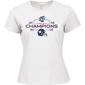 New York Giants Super Bowl XLII Champions Ladies Crystalline Tee