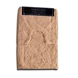 100% Cotton Two Piece Bath Mat and Pedestal Set in Beige