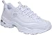Brand Nursing Uniforms - Skechers Women's D'Lites Sneaker,White/Silver,5.5 M
