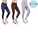 Sexy Basics Womens 3 Pack Stretch Cotton Capri Lace Legging Tights