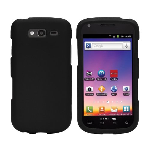 Fosmon Snap On Rubberized Hard Protector Case Cover for Samsung Galaxy S Blaze 4G - Solid Black Fosmon Snap On Rubberized Hard Protector Case Cover for Samsung Galaxy S Blaze 4G - Solid Black