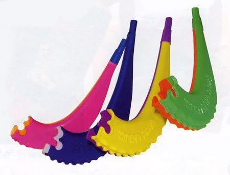 Plastic Childrens Shofar with Whistle - 25 Pack