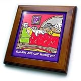 Cat Furniture, Cartoon Cats, Cats, Cat, Funny cats, Kittens. Pets, Funny Pets, Animals - 8x8 Framed Tile