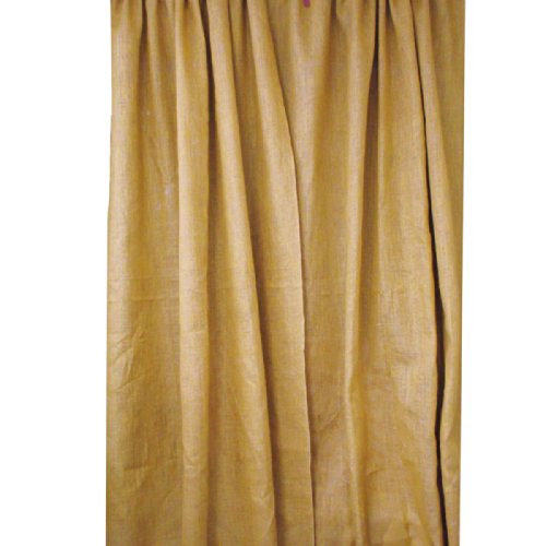 Sale La Linen Natural Burlap Curtain Panels 58 By 84 Inch 2 Pack