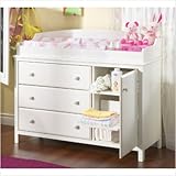 Transitional Style Pure White Finish Changing table