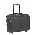 US Luggage Full Grain Leather Rolling PC Portfolio - D529-4 Black