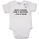 Dirty Fingers  Been inside for 9 months...Out on Parole  Baby & Toddler Short Sleeve Bodysuit / Baby Grow