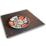 Lot 6 Assiettes plateau en ardoise 30x30 cm