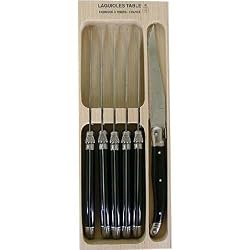 Black Handles Laguiole Verdier Heavy Duty Boxed Set of 6 Knives