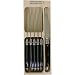 Black Handles Laguiole Verdier Heavy Duty Boxed Set of 6 Knives, 3 different handles