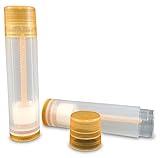 25 New 5.5ml (3/16oz) Empty Lip Balm Containers Tubes by Basic Essential Bottles (Orange)