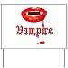 Yard Sign Vampire Fangs Dracula