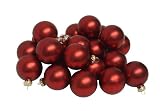 Club Pack of 36 Matte Really Red Glass Ball Christmas Ornaments 2.75