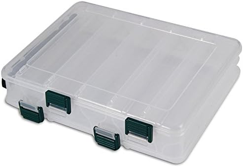 Portable Double Side 12 Compartments Transparent Fishing Tackle Bait Box