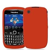 Orange Silicone Rubber Gel Soft Skin Case Cover for Blackberry Curve 8520 8 ....