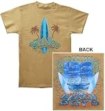 Beach Boys Surfboard / Palm Trees 2008 Tour 2-Sided Yellow T-Shirt