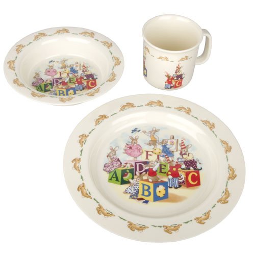 Great Gizmos Bunnykins - 3 Piece Melamine Set (ABC Blocks)