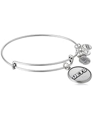 Alex and Ani "NFL" New York Jets Logo Expandable Wire Bangle Bracelet, 7.5"