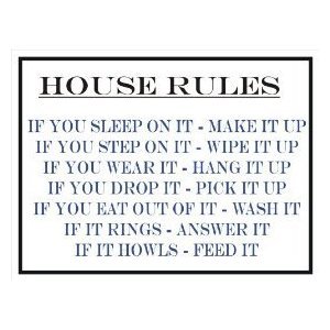 P1776 HOUSE RULES FUNNY POSTER PRINT: Amazon.co.uk: Kitchen &amp; Home