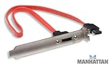 Internal SATA To External SATA with Bracket, I-Type to L-Type w/ Bracket, 1 Port