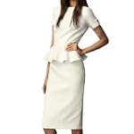 Miusol Women's Fitted White Classy Vi...