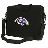 NFL Neoprene Laptop Cases with Shoulder Strap Holds 15" Laptop - Baltimore Ravens