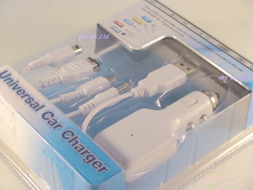 4in1 USB & シガー２Way 電源マルチアダプター ホワイト　【ALL DS/PSP の充電に！】
