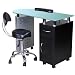 "Chic" Black Manicure Table With Frosted Glass