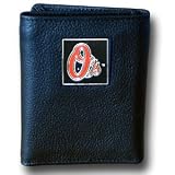 Baltimore Orioles Boxed Leather Trifold Wallet - MLB Baseball Fan Shop Sports Team Merchandise