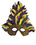 Mask Mardi Gras Tall Feather Accessory