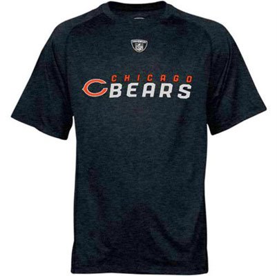 Chicago Bears Adult Heathered Short Sleeve Speedwick T-Shirt Navy