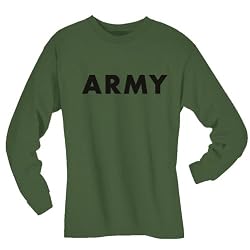 ARMY Long Sleeve T-Shirt in military green