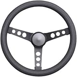 APC Black Rubber w/ 3 Black Spokes and 3 Holes per Spoke Steering Wheel - 6058382