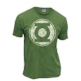 Junk Food Green Lantern Kelly Green Distressed Logo Mens T-shirt Tee