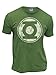 Junk Food Green Lantern Kelly Green Distressed Logo Mens T-shirt Tee