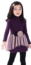 Girls Cotton/Velvet Long Sleeves Fall Winter  Dress