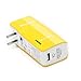 Pisen 5000mAh Power Bank with Foldable AC Plug 1A/2A for iPhone, iPad, Samsung and More (Lemon Yellow)