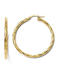 14k Yellow gold Leslies Hinged Hoop Earrings