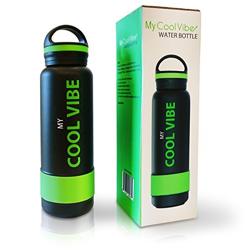 21 Oz Stainless-Steel Water Bottle. SPRING SALE Limited Time! Dual Wall Light Weight. Insulated. Indestructible. Lemon Iced Water, Hot Water, Tea. Floats. Easy grasp. No-leak. Packaged to Gift.