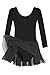 Arshiner Girls Kids Classic Long Sleeve Leotard Dance Ballet Tutu Dress,Black,130(Age for 5-6Y)