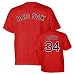 David Ortiz 34 Boston Red Sox Red Name and Number Adult T-Shirt