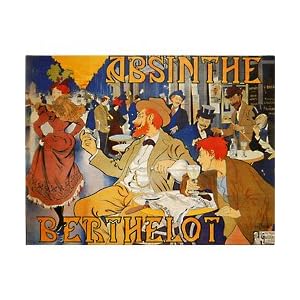 Absinthe Berthelot by Henri Thiriet - Framed Canvas Art by