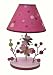 Raspberry Swirl Lamp with Shade