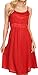Sakkas Markay Short Mid Length Spaghetti Strap Sleeveless Embroidered Batik Dress